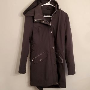 Guess hooded parka. Again color is olive green. New never worn Size L